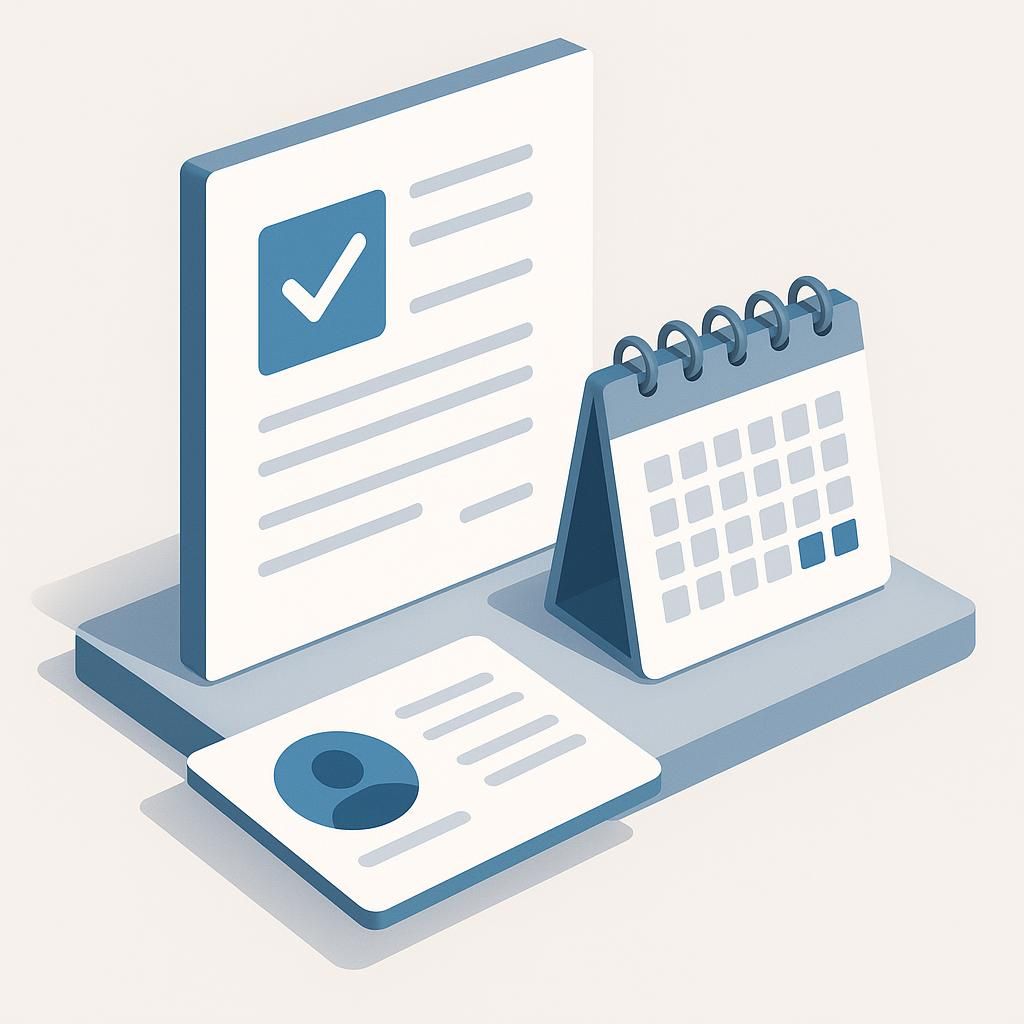 Mitarbeiter erhält ein Arbeitszeugnis, hervorgehobenes Datumfeld