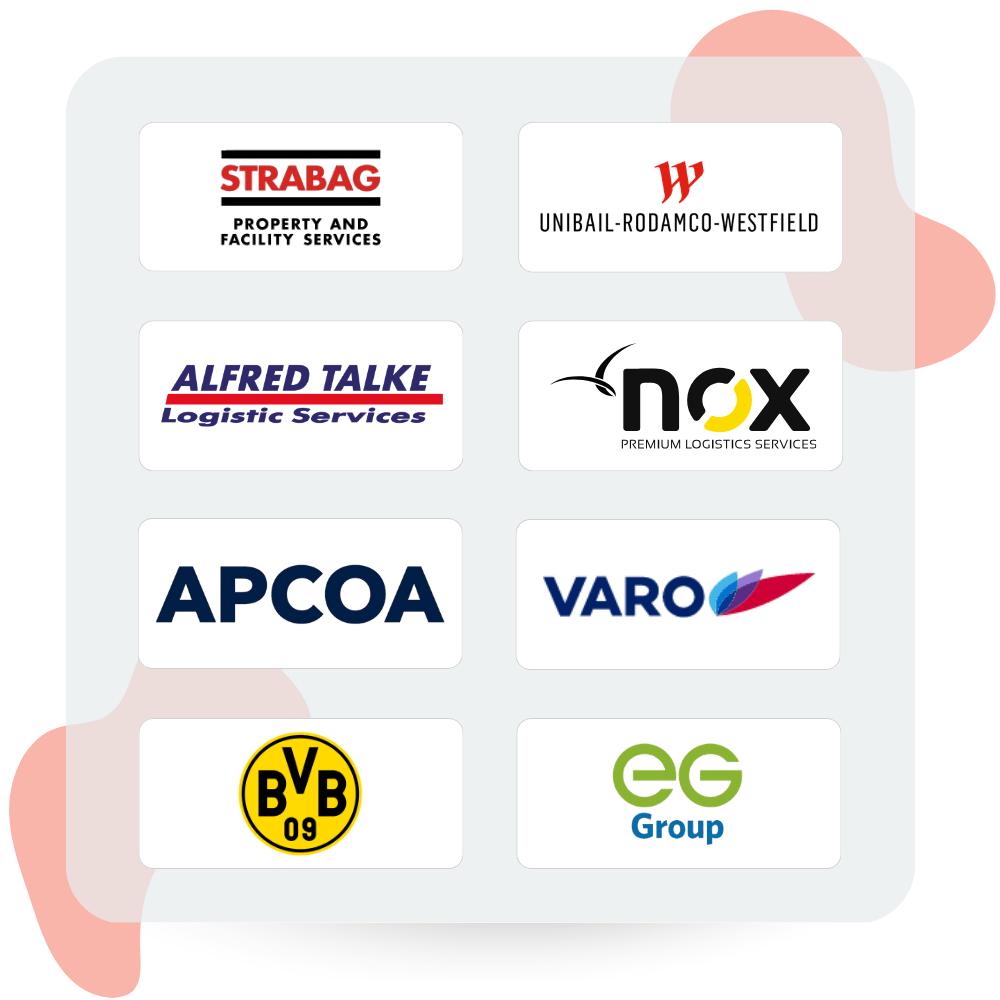 Kunden aus weiteren Bereichen: Unibail-Rodamco-Westfield, Afred Talke Logistic Services, EG Deutschland, Zenjob, Sparkasse, Taxdoo, Senec