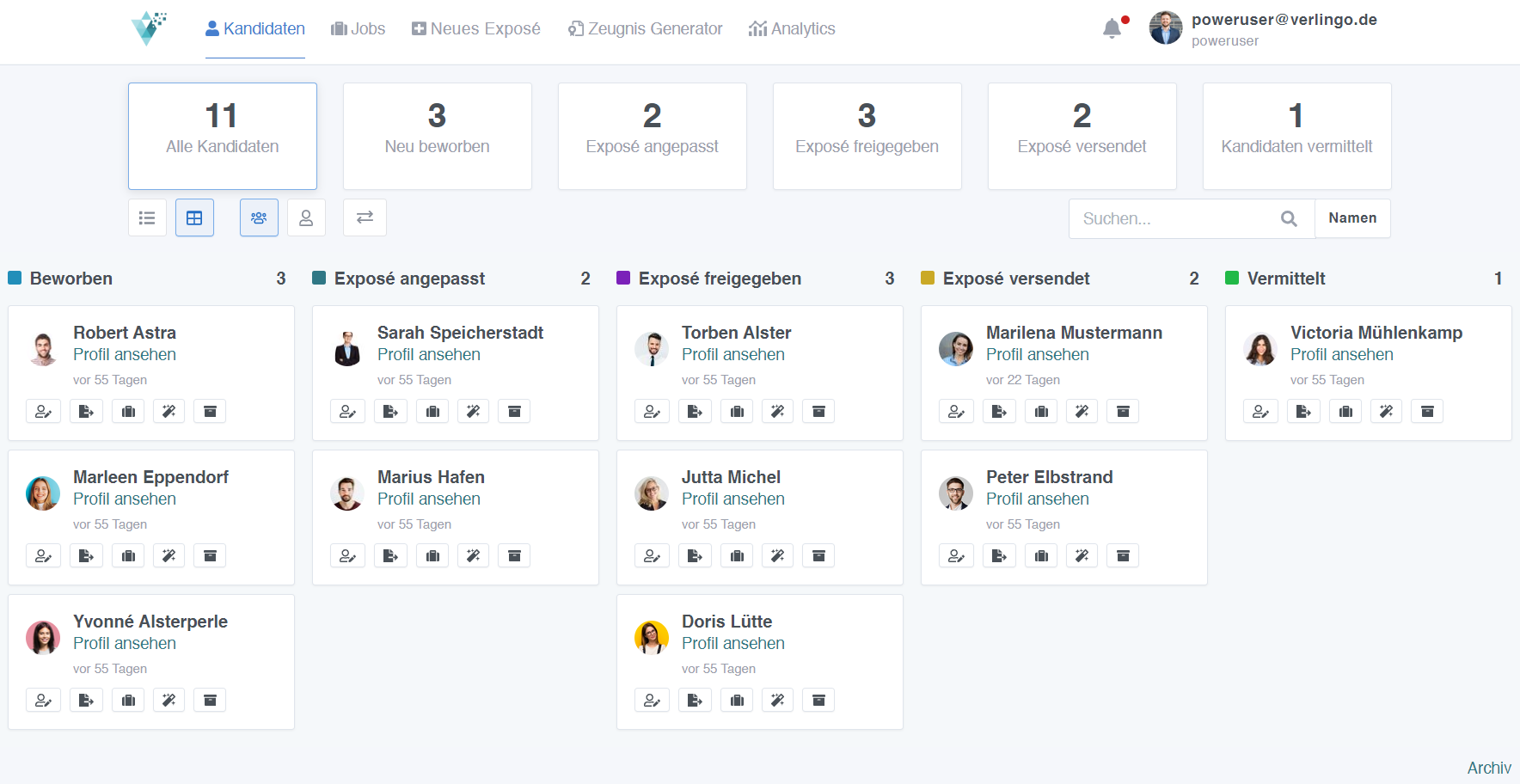 Dashboard TalentScout