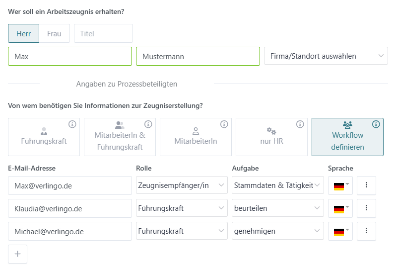 Workflow – Beteiligte einbinden